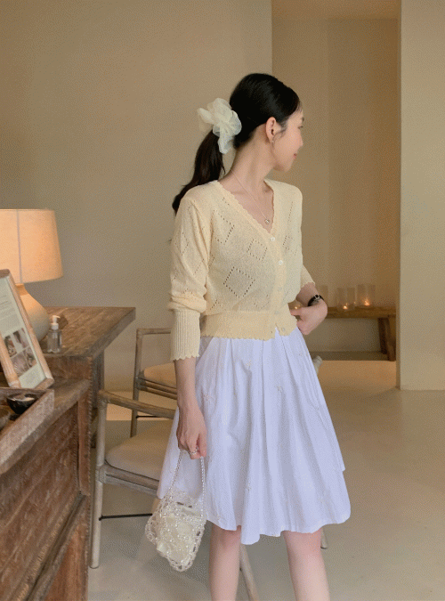 Soy Ribbon Embroidered Skirt